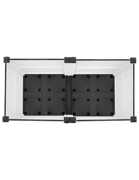Vaso da Giardino con Ruote Bianco 80 x 40 x 48 cm PP