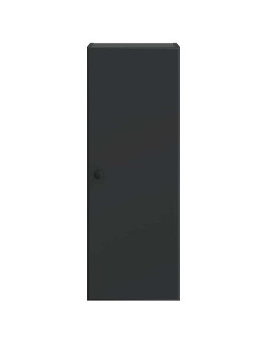 Mobiletto a muro Nero 33 x 34,5 x 90 cm Legno ingegnerizzato