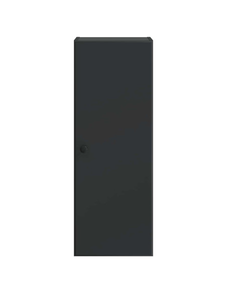 Mobiletto a muro Nero 33 x 34,5 x 90 cm Legno ingegnerizzato