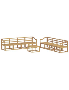 Set di divani da esterno 9 pcs Bianco 59 x 59 x 37 cm 2