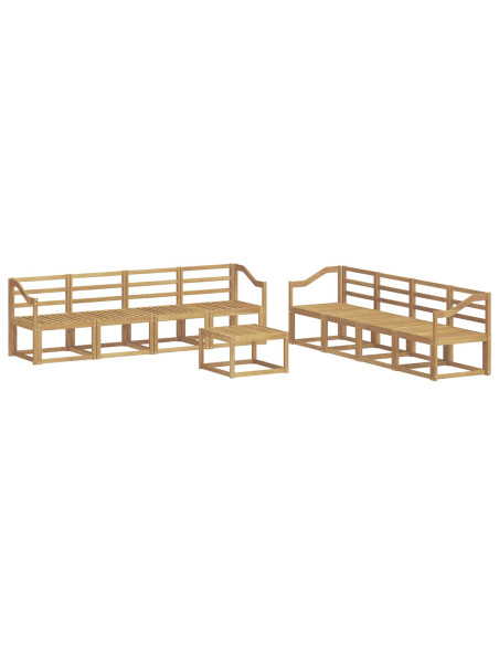 Set di divani da esterno 9 pcs Bianco 59 x 59 x 37 cm