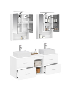 Set di mobili per il bagno 5 pcs Bianco 2