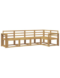 Set di divani da esterno 5 pcs Bianco Legno di Acacia Massello 2