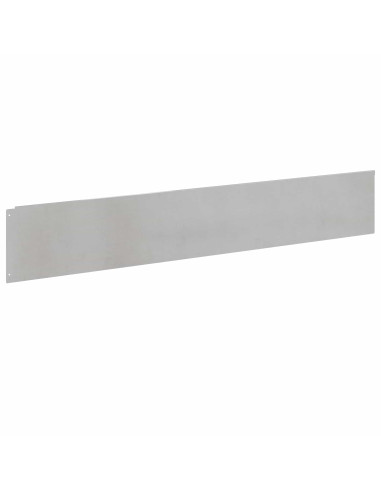 Bordura per Prato 10 pcs 100 x 18 cm Acciaio Argento