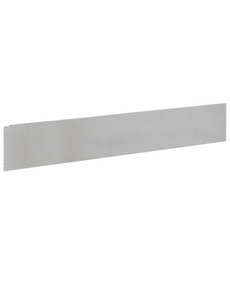 Bordura per Prato 10 pcs 100 x 18 cm Acciaio Argento