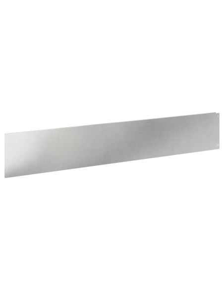 Bordura per Prato 20 pcs 100 x 18 cm Acciaio Argento