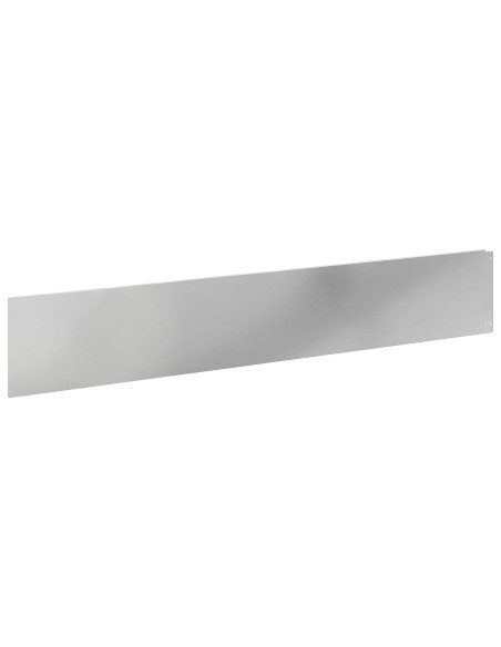 Bordura per Prato 20 pcs 100 x 18 cm Acciaio Argento