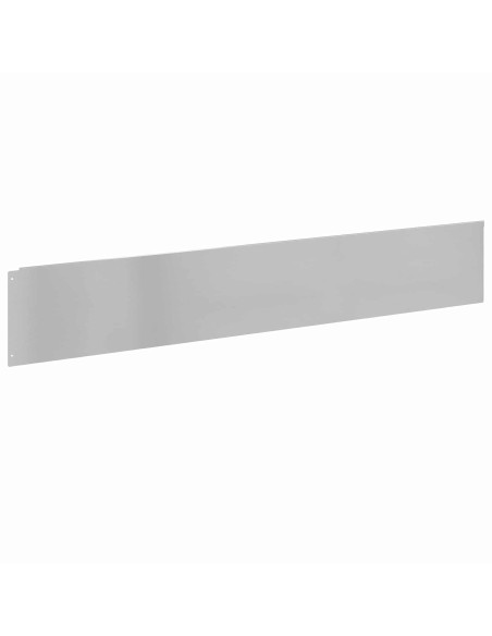 Bordura per Prato 20 pcs 100 x 18 cm Acciaio Argento