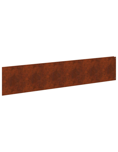 Bordura per Prato 10 pcs 100 x 22 cm Acciaio Ruggine
