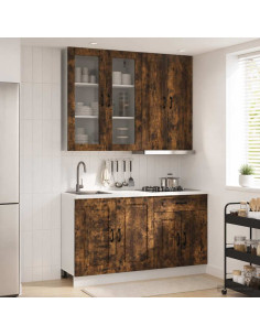 Unità Cucina KALMAR 4 pcs Rovere Fumo Legno ingegnerizzato