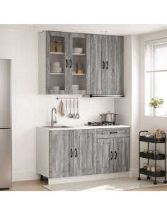 Unità Cucina KALMAR 4 pcs Sonoma grigio Legno ingegnerizzato