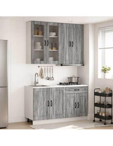 Unità Cucina KALMAR 4 pcs Sonoma grigio Legno ingegnerizzato