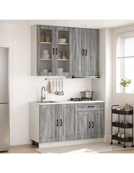 Unità Cucina KALMAR 4 pcs Sonoma grigio Legno ingegnerizzato