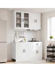 Unità Cucina LUCCA 4 pcs Bianco Legno ingegnerizzato