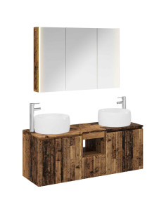 Set di Armadi da Bagno 4 pcs Legno antico Legno ingegnerizzato