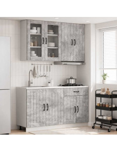 Unità Cucina LUCCA 4 pcs Grigio Cemento Legno ingegnerizzato