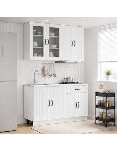 Unità Cucina LUCCA 4 pcs Bianco Lucido Legno ingegnerizzato