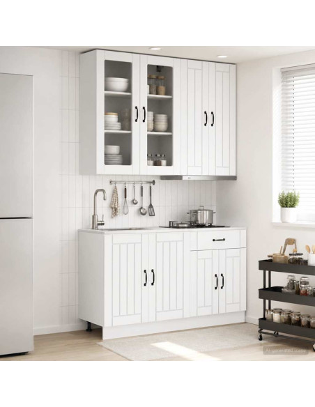 Unità Cucina LUCCA 4 pcs Bianco Legno ingegnerizzato