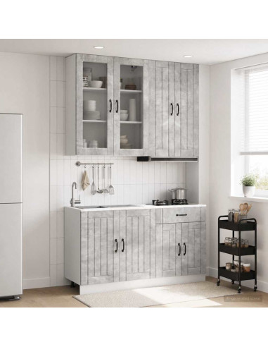 Unità Cucina LUCCA 4 pcs Grigio Cemento Legno ingegnerizzato