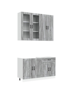 Unità Cucina KALMAR 4 pcs Sonoma grigio Legno ingegnerizzato 2