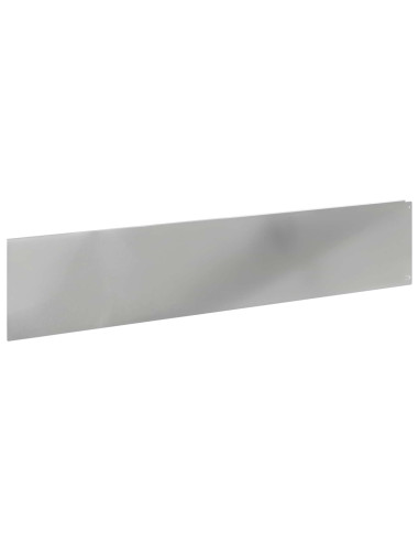 Bordura per Prato 10 pcs 100 x 22 cm Acciaio Argento