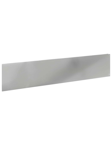 Bordura per Prato 10 pcs 100 x 22 cm Acciaio Argento