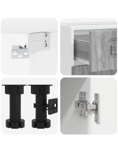 Unità Cucina KALMAR 4 pcs Sonoma grigio Legno ingegnerizzato