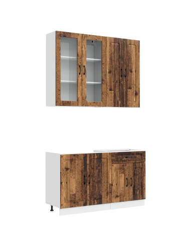 Unità Cucina KALMAR 4 pcs Legno antico Legno ingegnerizzato