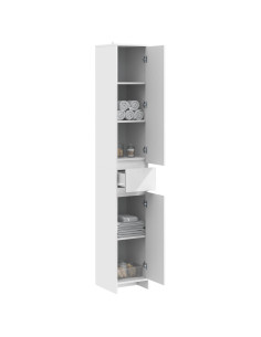 Mobile da Bagno Bianco 30 x 33 x 190 cm Legno ingegnerizzato 2