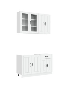 Unità Cucina LUCCA 4 pcs Bianco Legno ingegnerizzato 2