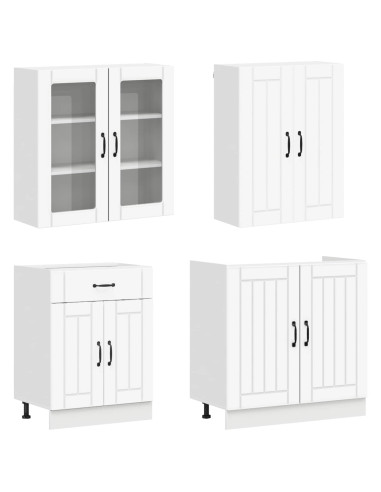 Unità Cucina LUCCA 4 pcs Bianco Legno ingegnerizzato