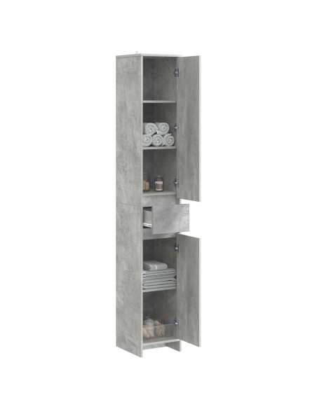 Mobile da Bagno Grigio Cemento 30 x 33 x 190 cm