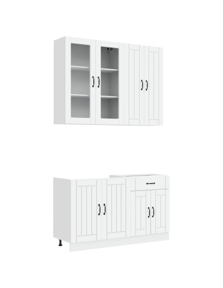 Unità Cucina LUCCA 4 pcs Bianco Legno ingegnerizzato