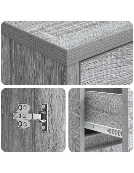 Mobile da Bagno Sonoma grigio 30 x 33 x 190 cm