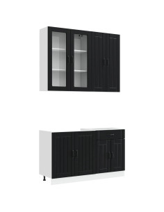 Unità Cucina LUCCA 4 pcs Nero Legno ingegnerizzato 2