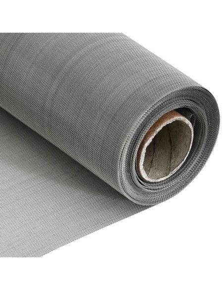 Rete per schermatura 20 x 1000 cm 60 Mesh Argento