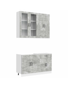 Unità Cucina LUCCA 4 pcs Grigio Cemento Legno ingegnerizzato 2