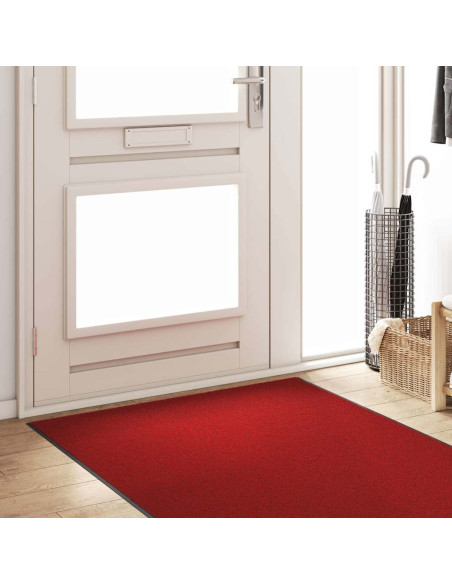 Tappetino Altro Rosso e Nero 120 x 400 cm Poliammide e PVC