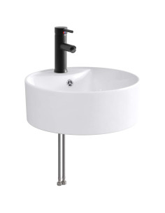 Lavabo da bagno Nero Opaco 40,5 x 40,5 x 15 cm Metallo