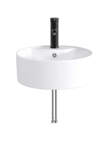 Lavabo da bagno Nero Opaco 40,5 x 40,5 x 15 cm Metallo