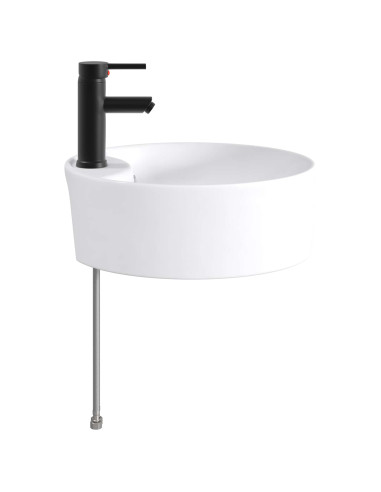 Lavabo da bagno Nero Opaco 40,5 x 40,5 x 15 cm Metallo