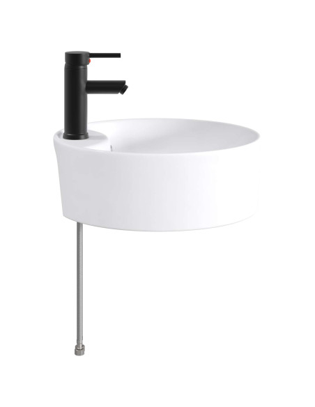 Lavabo da bagno Nero Opaco 40,5 x 40,5 x 15 cm Metallo