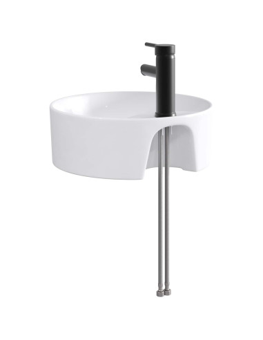 Lavabo da bagno Nero Opaco 40,5 x 40,5 x 15 cm Metallo