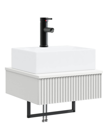 Lavabo da Parete Bianco 40 x 41 x 39 cm Legno ingegnerizzato
