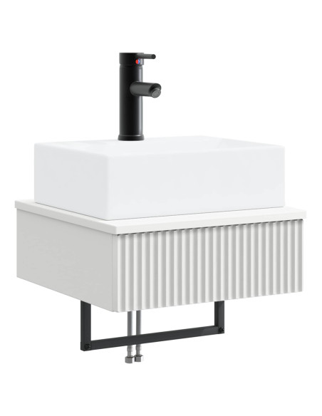 Lavabo da Parete Bianco 40 x 41 x 39 cm Legno ingegnerizzato