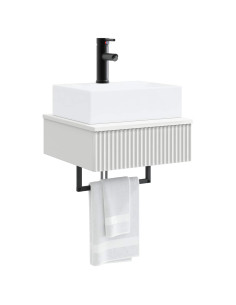 Lavabo da Parete Bianco 40 x 41 x 39 cm Legno ingegnerizzato 2