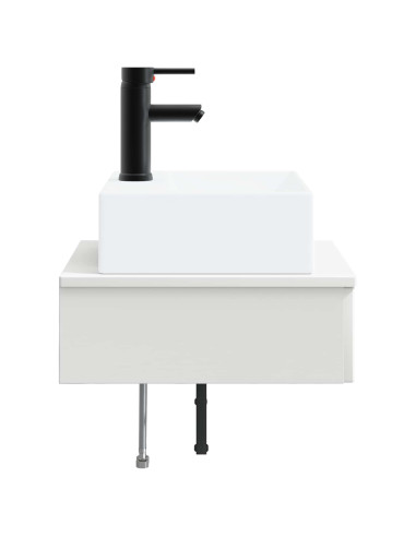 Lavabo da Parete Bianco 40 x 41 x 39 cm Legno ingegnerizzato