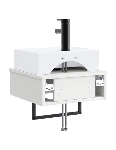 Lavabo da Parete Bianco 40 x 41 x 39 cm Legno ingegnerizzato