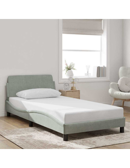 Giroletto Dover Grigio Chiaro 100x203 cm in Velluto