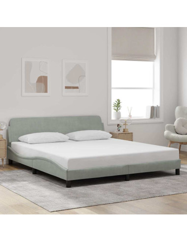 Giroletto Dover Grigio Chiaro 183x213 cm in Velluto